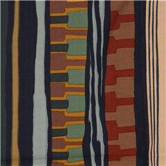 schwerer Oxford-Stoff in Marineblau und Hellbraun Stoff von Alexander Henry
