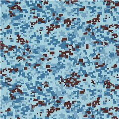 Tissu en coton avec un motif de camouflage bleu numrique Tissu par Robert Kaufman