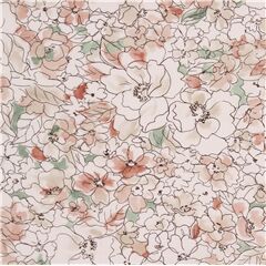 cremefarben rosa Blumen japanisch Baumwolle Batist Stoff von Japanese Indie