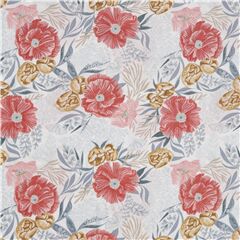 orange korallenrot Mohnblumen Baumwollstoff Stoff von Dear Stella