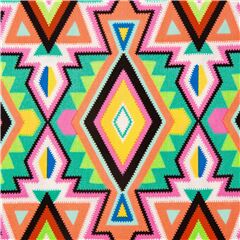 gemusterter Stoff US orange mehrfarbig aztekisch inspiriert geometrisch Stoff von Alexander Henry