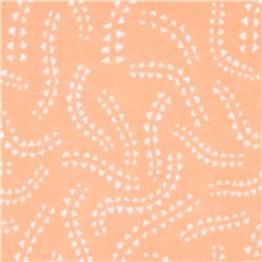 Tissu bio en jersey pche avec des formes et ondulations, Field Day Tissu par Cloud 9