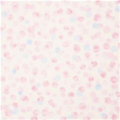 Tissu gaze en coton japonais avec des pois roses et bleus Tissu par Japanese Indie