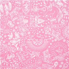 pinker Baumwollstoff mit Zauberstab Lampenkrone Traumfnger Stoff von Dear Stella