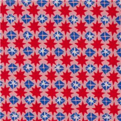 Rosa Stoff mit bunten Sternen mit geometrischem Motiv Stoff von Liberty Fabrics