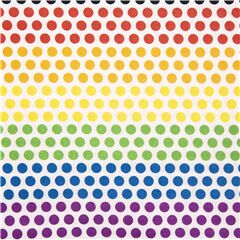 Weie Bunte Regenbogen-Punkte Und Streifen Stoff von Alexander Henry