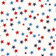 Tissu en coton blanc ft nationale du 4 juillet toiles rouges et bleues Tissu par Michael Miller