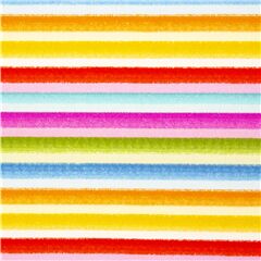 Helle Lebendige Pastellgemalte Regenbogenstreifen Stoff von Michael Miller