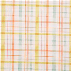 Texturiertes Aquarell-Pastell-Karo Stoff von Dear Stella