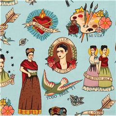 Trkiser Stoff Frida Stoff von Alexander Henry