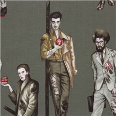 M�sculo Con Cerebro Atractivos Hombres Zombi Pin-Up Tela de Alexander Henry