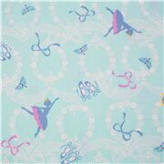 Tissu Oxford bleu danseuses de ballet, diadèmes, ballerines, importé du Japon