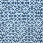 Blaue Kreise Mini Blumen geometrisches Design