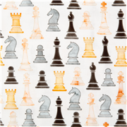Schachfiguren weißer Stoff USA Baumwolle