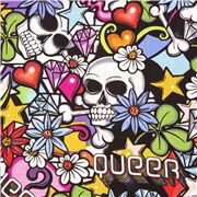 Queer Street Bunte Graffiti-Schädel