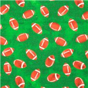 Tissu vert mini ballons de football américains en cuir