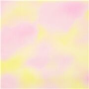 Tissu laminé japonais rose et jaune avec des images marbrées de nuage