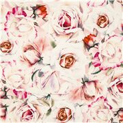 Colección Rosada Flores Rosas Crema