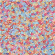 Tissu en coton avec des pois aux couleurs de l'arc-en-ciel