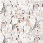 Tissu de Noël minky avec des nains