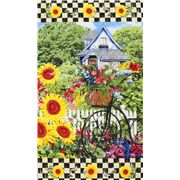 Country Cottage Flower Garden Checker Boarder