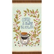 Kaffee Ist Immer Die Antwort Blumen-Panel