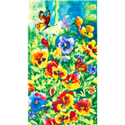 Stiefmütterchen Schmetterlinge Gartenblumen-Panel