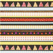 Tissu en coton à rayures vichy pois et aliments pour pique-nique