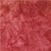 Roter Batik-Baumwollstoff weiße Punkte Raute