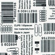 tela de códigos de barras clips y pinzas texto en inglés