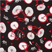 tela de París con bicicletas sobre fondo negro