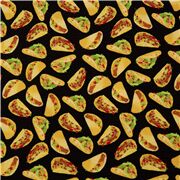 Mini Tacos schwarzer Stoff bunt sommerlich essen gehen