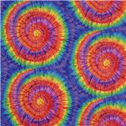 Tissu ultralarge minky cercles aux couleurs arc-en-ciel