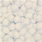 Tissu sur le thème des sports avec des balles de golf