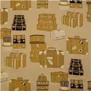 Tissu en coton USA valises sacs de voyage marron