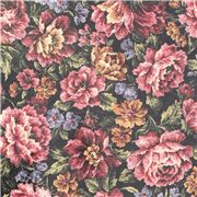 Vintage Blumenteppich rosa Rosen Oxford Wachstuch