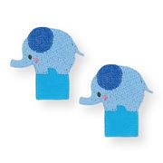 Patchs thermocollants avec des éléphants bleus, 2 pièces