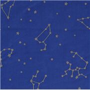 Tissu en velours côtelé bleu avec la galaxie des étoiles coupon