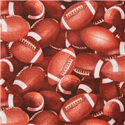 tessuto cotone sport palloni marroni cuoio football