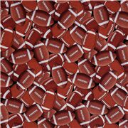 brauner Football Baumwollstoff