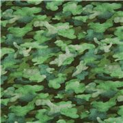 Tela camuflaje de algodón estampado verde verano acampada