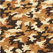 Camouflage Khaki Militär Druck Baumwollstoff