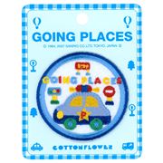 Toppa iron-on Going Places macchina della polizia circolare 1 pezzo