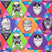 Tela hexágonos de colores máscaras luchadorable oficial
