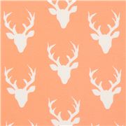 White Silhouette Deer Stag Head