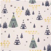 Tela crema algodón EE. UU. tipis tienda cónica árbol triángulo