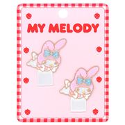 Süße My Melody pinke Schleife Punkte Dekoration Bügelbild Filcken 2 Stück