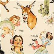 Folkloristische Tanzende Frauen Cowboys Kaktus