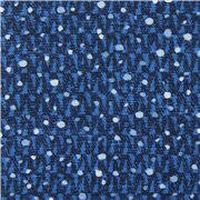 Tissu bleu foncé avec des mini-pois
