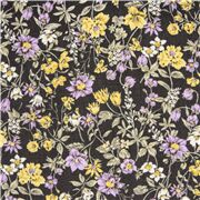 Tumbling Painted Detailed Florals Purple Yellow